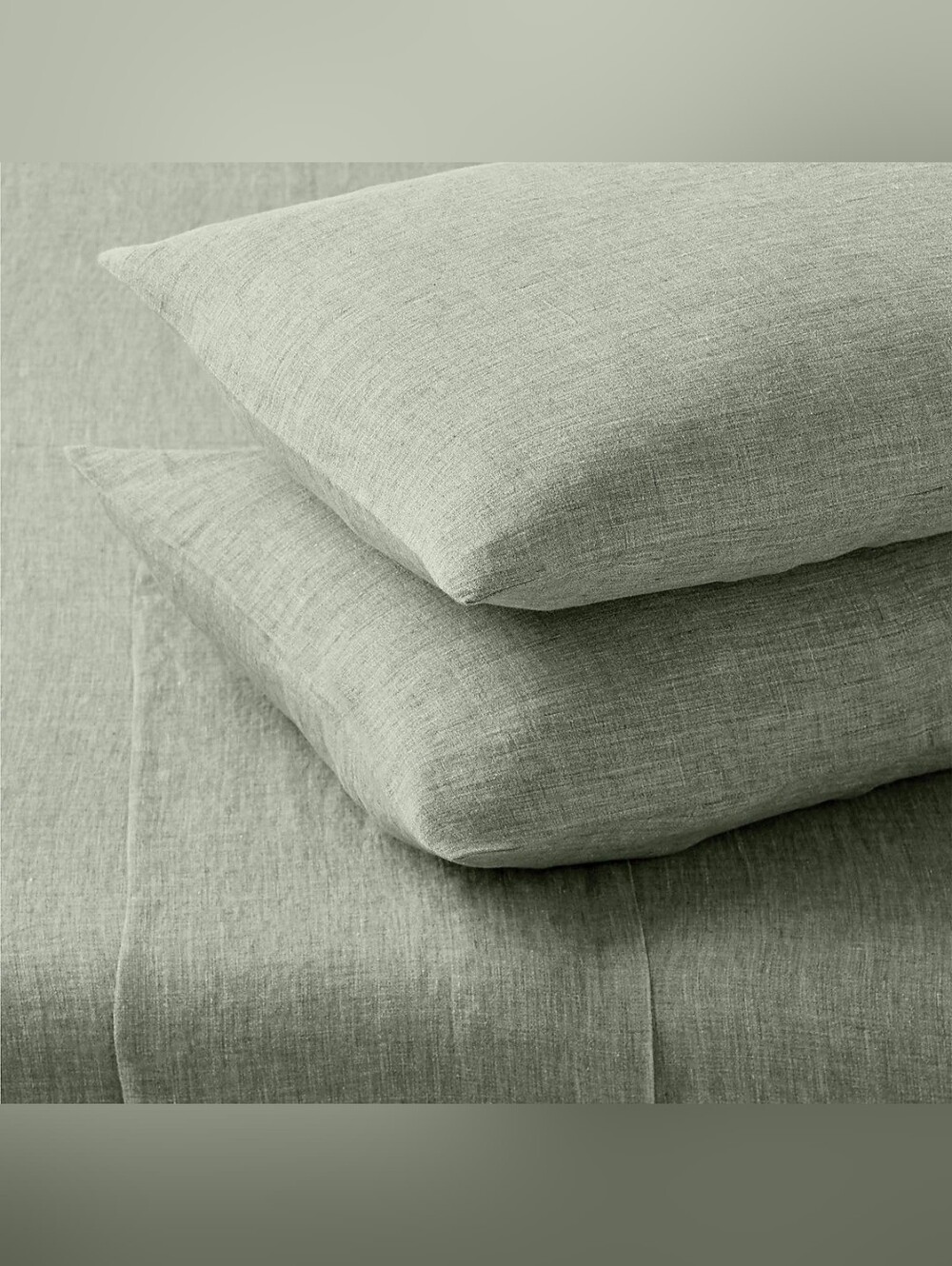 NEW!! Premier Sage Green EUROPEAN FLAX™-Certified Heathered Linen King Sheet Set